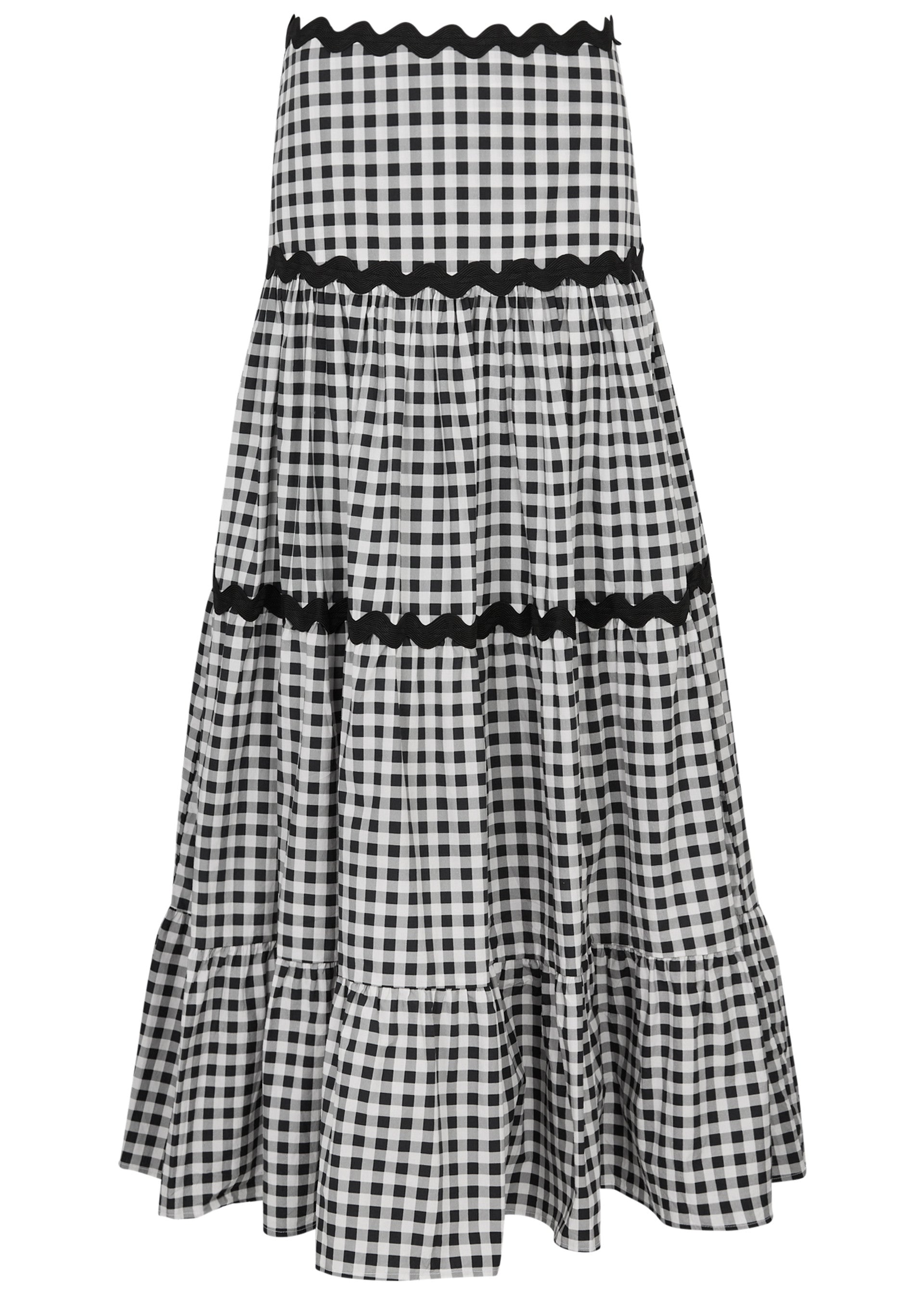 Love maxi skirt - Black and white gingham