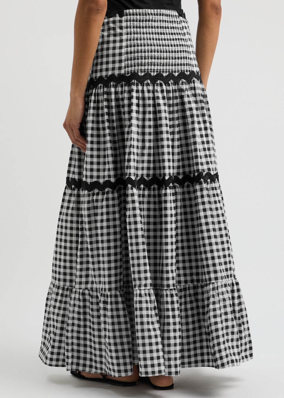 Love maxi skirt - Black and white gingham