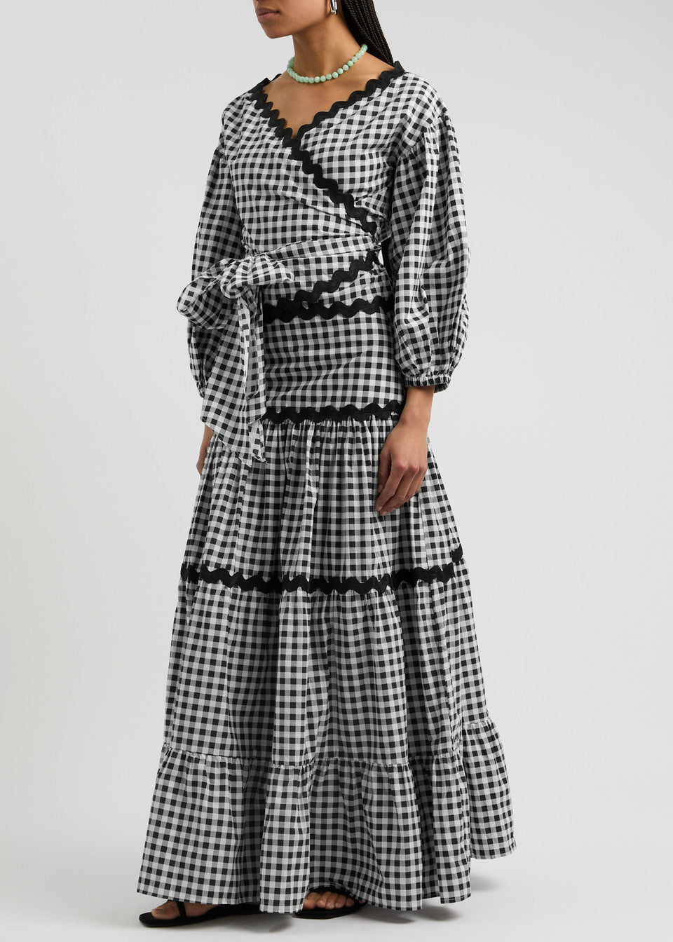 Love maxi skirt - Black and white gingham