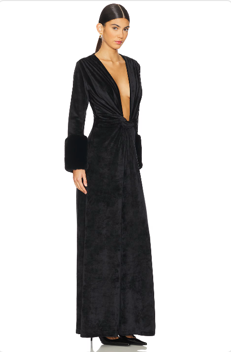 Amanda jumpsuit velvet - Black