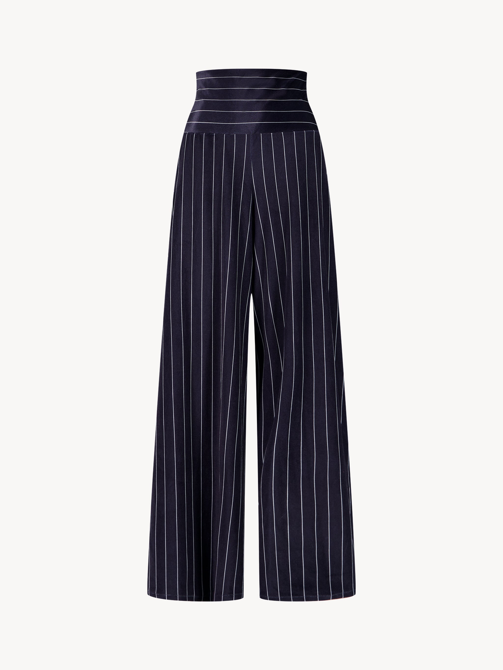 Cityjama pants pinstrip velvet - Black