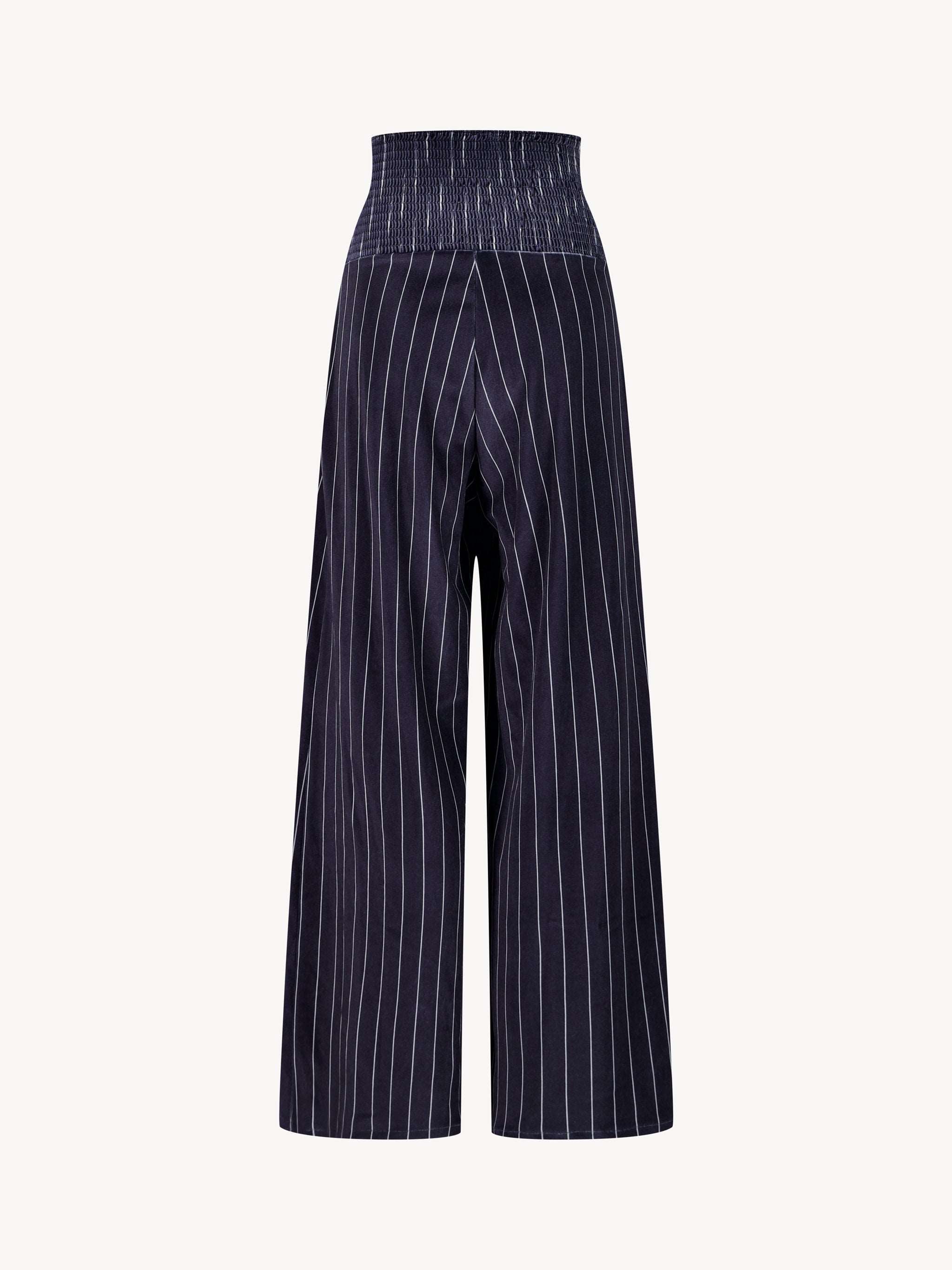 Cityjama pants pinstrip velvet - Black