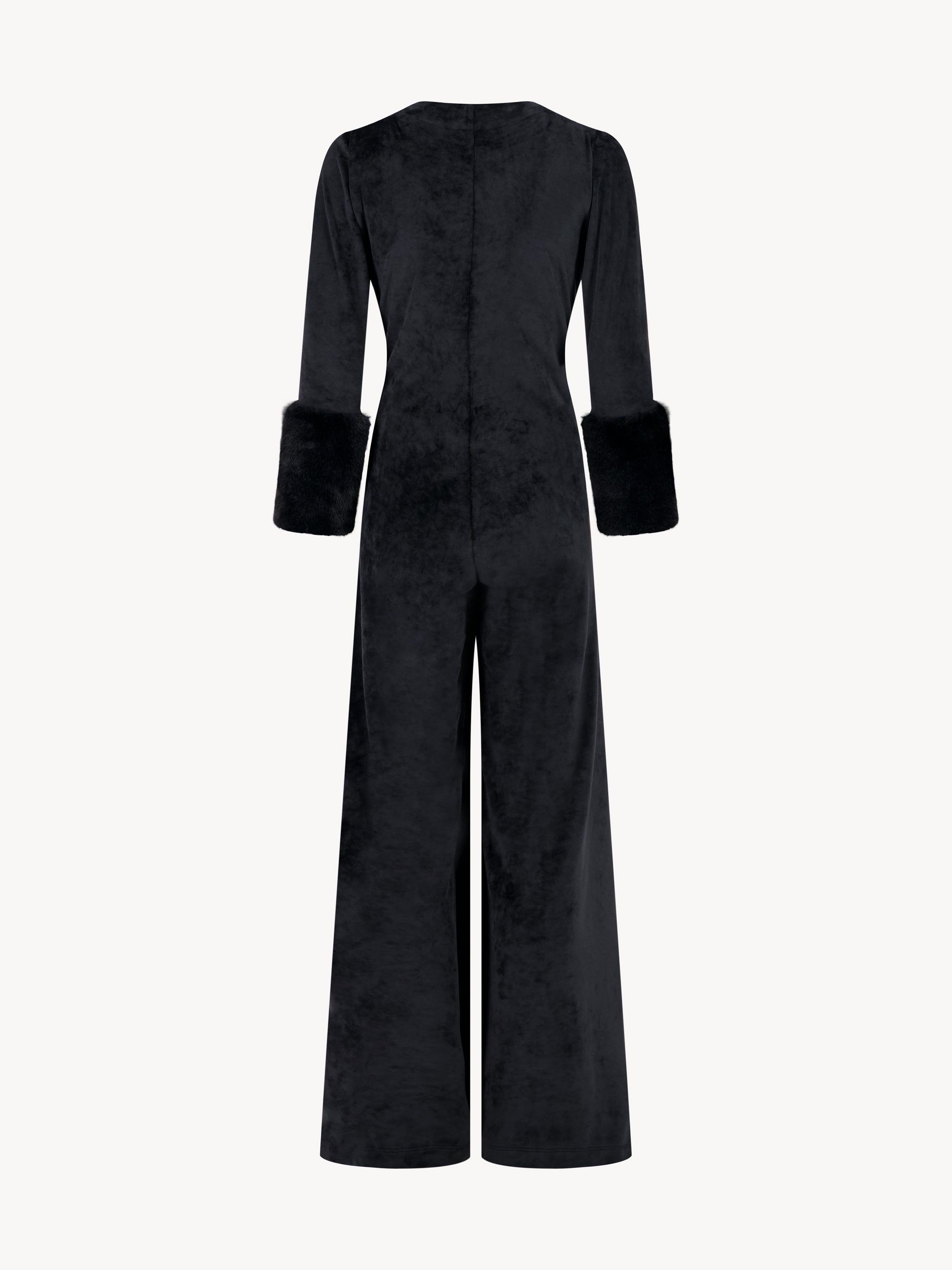 Amanda jumpsuit velvet - Black