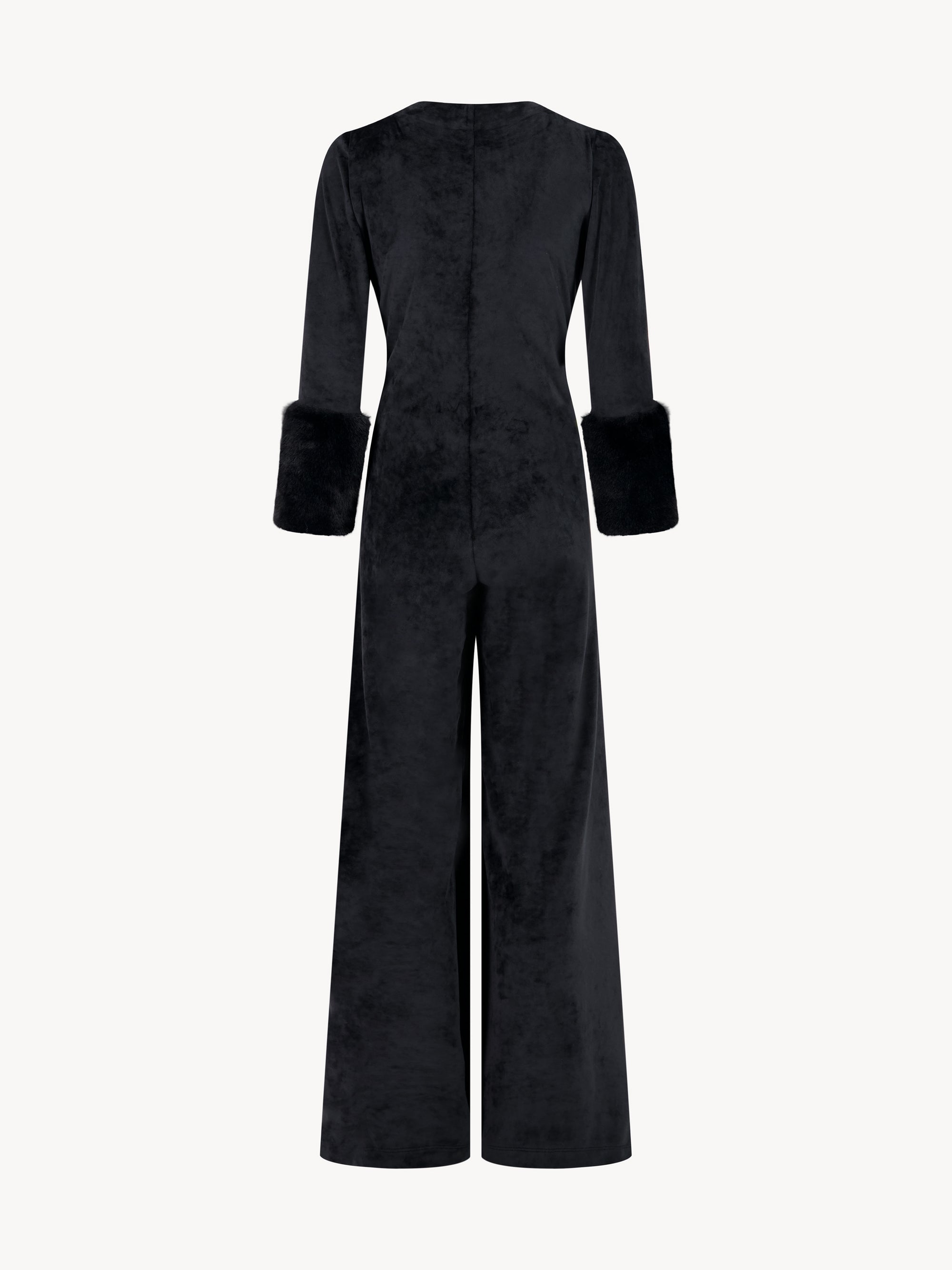 Amanda jumpsuit velvet - Black