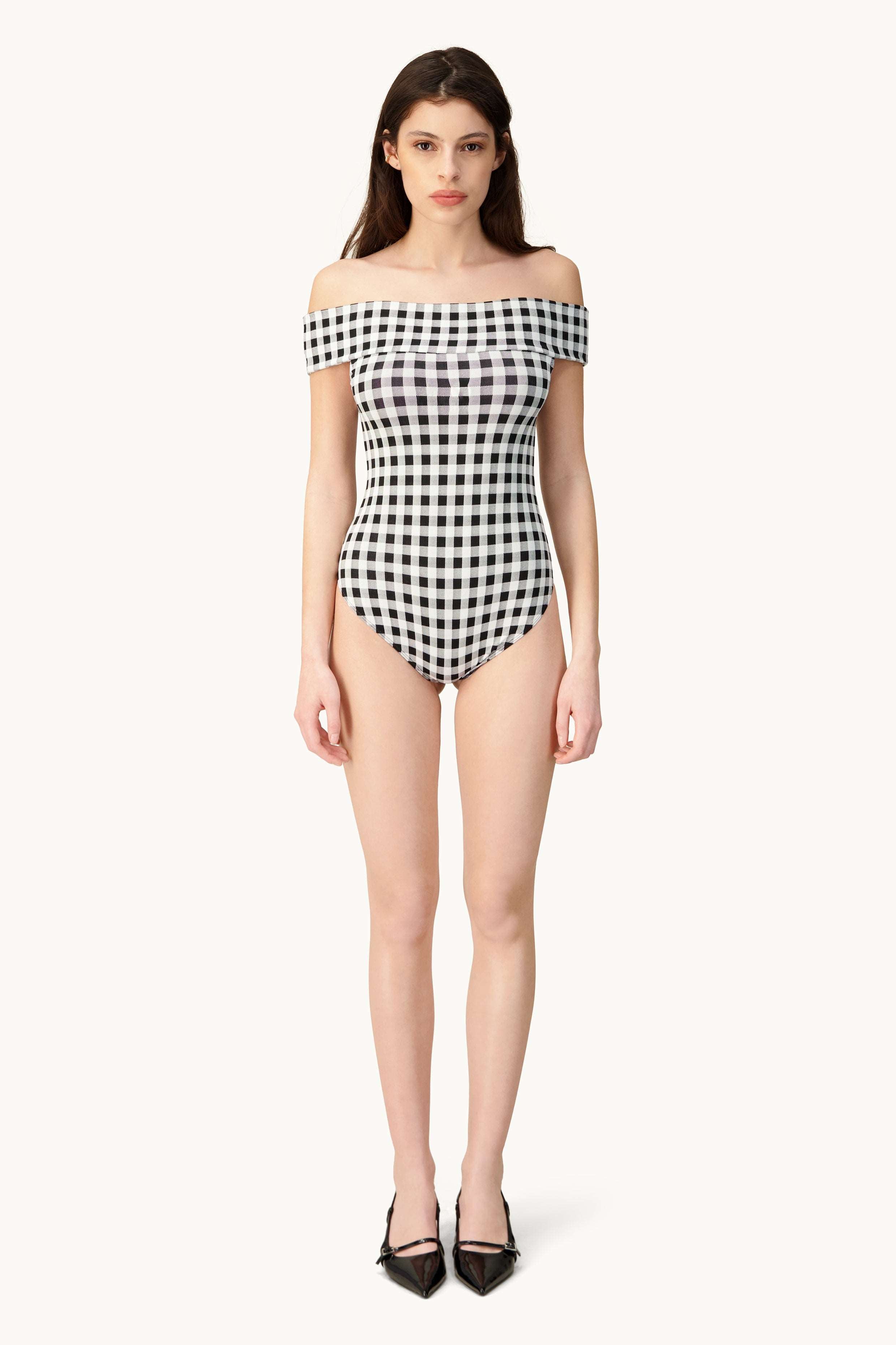 Rosalia one piece - Black and white gingham