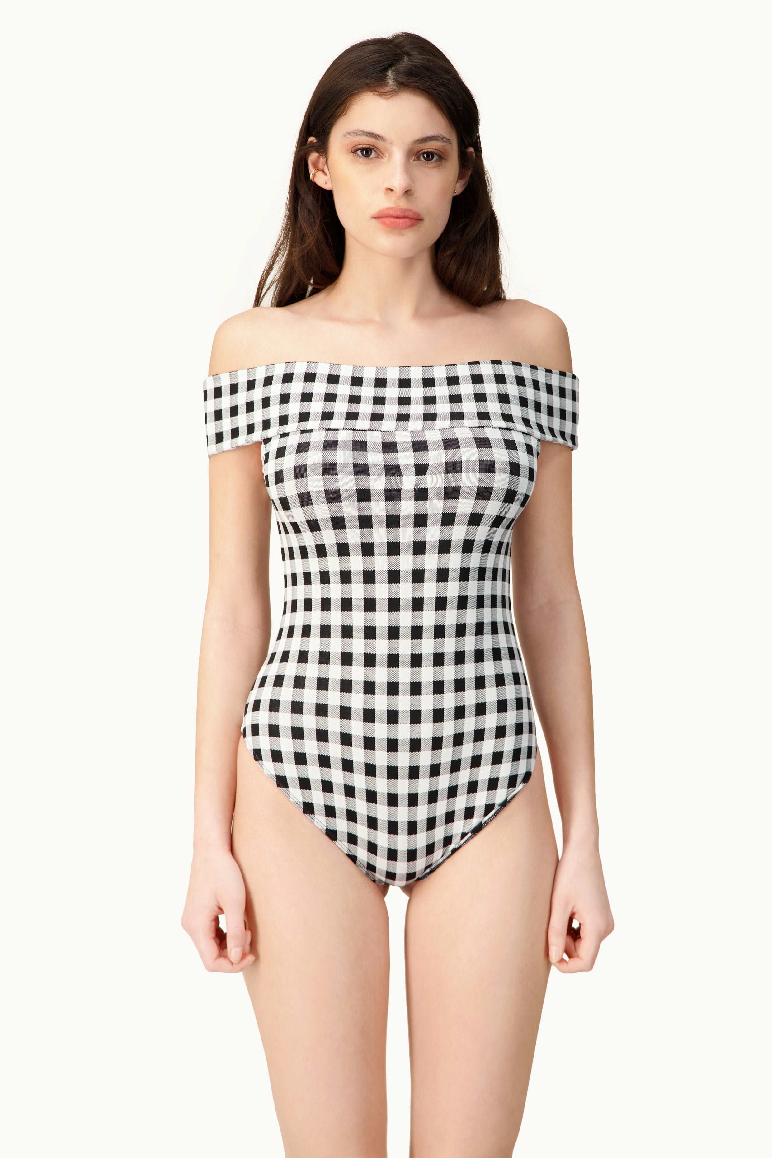 Rosalia one piece - Black and white gingham